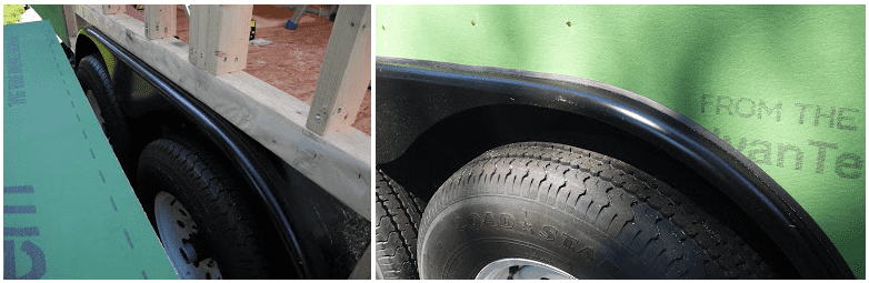 Seal between fender and sheathing