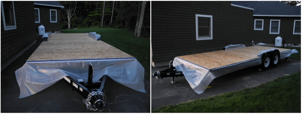 The finish product, a completed subfloor