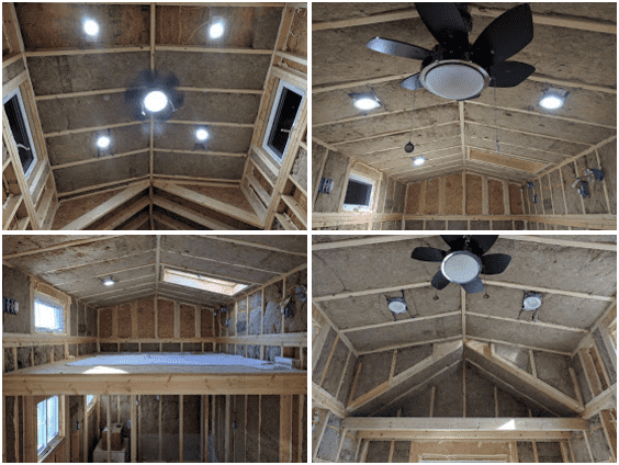 Tiny House Ceiling Insulation using ROXUL R23 ComfortBatt.