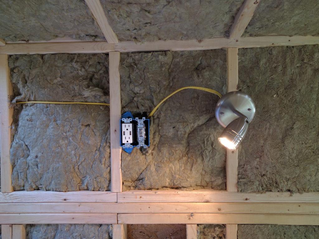 Tiny House side light and outlet
