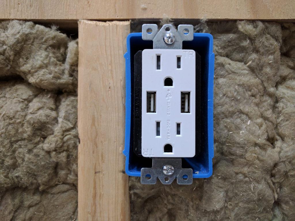 4.8A-24W Dual Port Smart In-Wall USB Charger Outlet Ultra-High-Speed/2 Receptacles 15A, 9 Face Covers Free Wall Plates