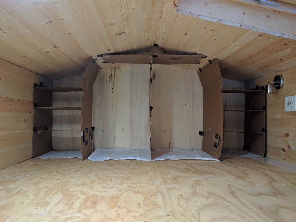 Tiny House Closet and Shelves