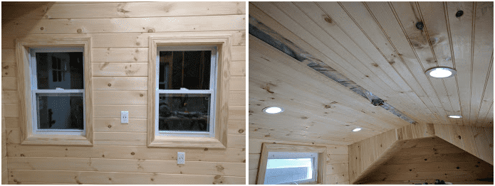 Tiny House tongue and groove finish