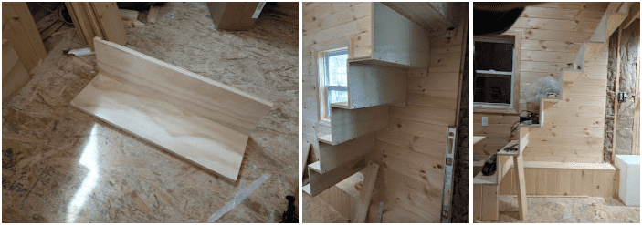 Cardboard Stairs to Wood Stairs