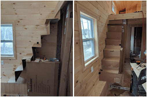 Tiny House cardboard stairs
