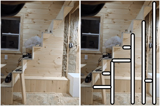 Tiny House Stairs Storage Mockup