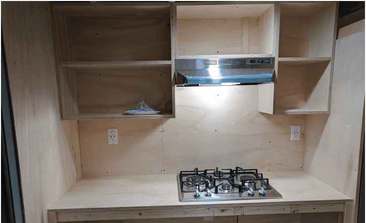 Tiny House Kitchen Cooktop and Range Hood