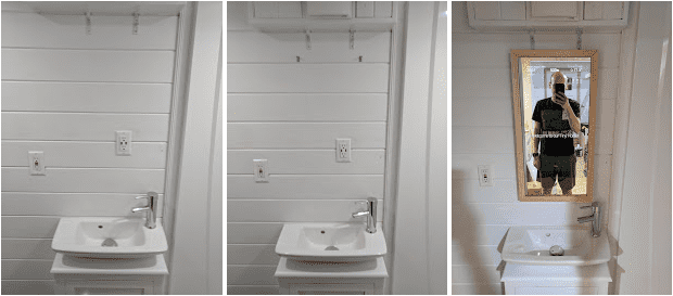 Hanging the Magic Mirror in the Tiny House