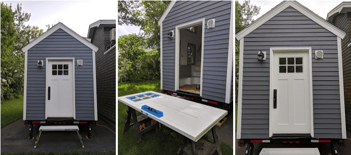 Tiny House painted front door