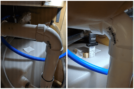 etape sensor inside the water reserve tank