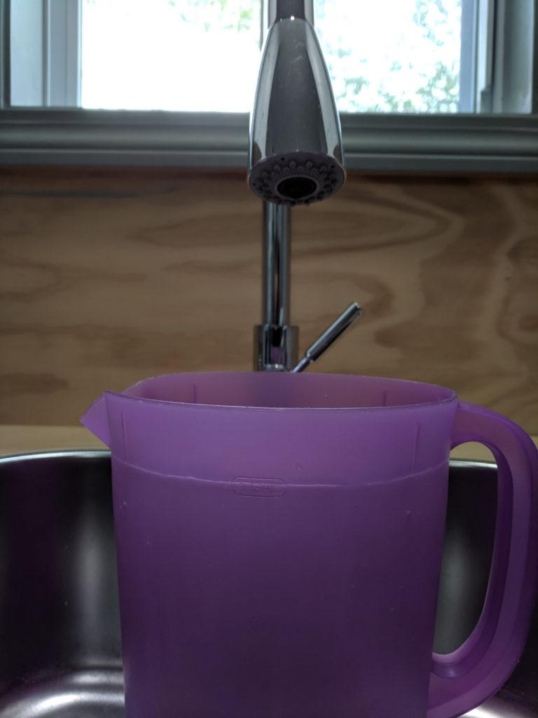 Filled a pitcher with 1 gallon of water